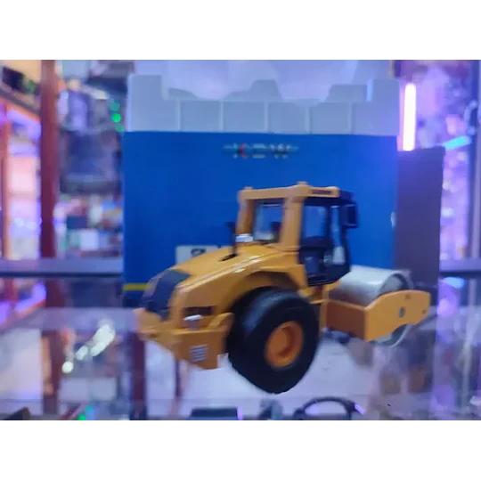 Rodillo Compactador Full Metal, Escala 1:50 Amarillo