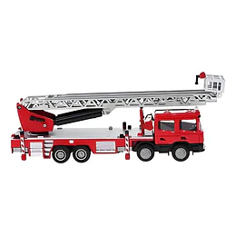 Kdw Camion De Bombero Con Escalera D Rescate 1:50 Full Metal Rojo