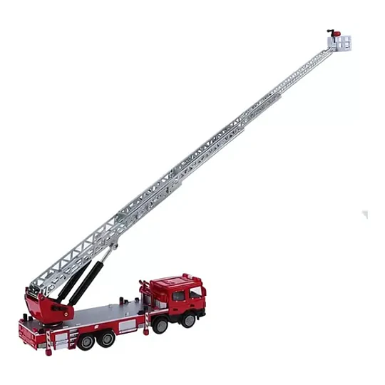 Kdw Camion De Bombero Con Escalera D Rescate 1:50 Full Metal Rojo