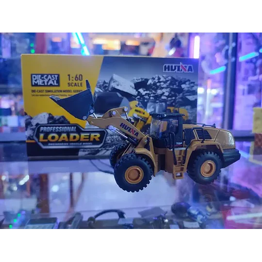 Cargador Frontal  1813 A Escala 1:60 Huina Amarillo