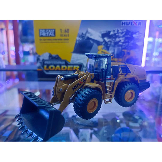 Cargador Frontal  1813 A Escala 1:60 Huina Amarillo
