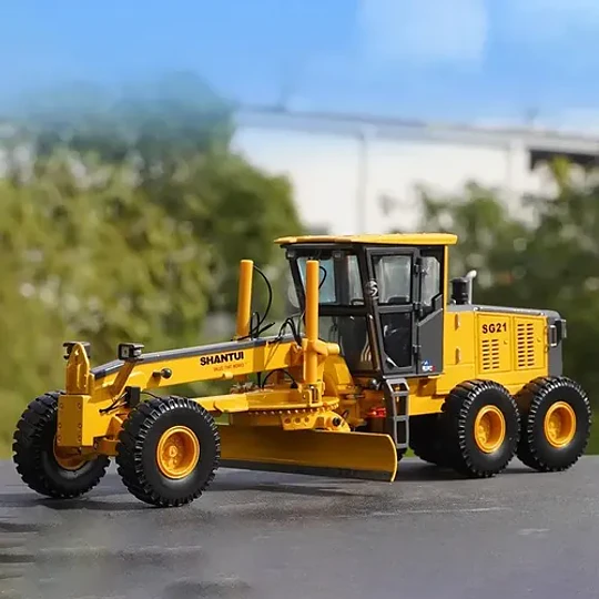 Motoniveladora Shantui Sg21 1:35 Modelo De Metal Detallado Amarillo