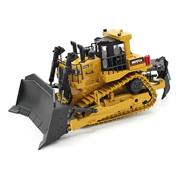 Bulldozer Maquinaria A Escala 1:50, Huina 1700, Full Metal Amarillo