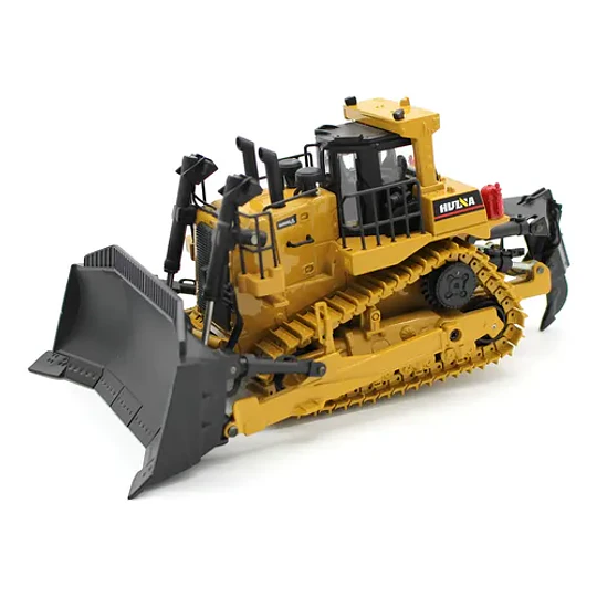 Bulldozer Maquinaria A Escala 1:50, Huina 1700, Full Metal Amarillo