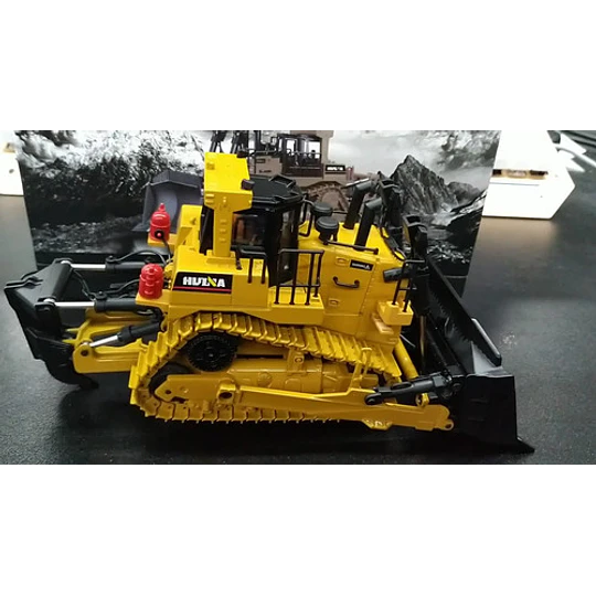Bulldozer Maquinaria A Escala 1:50, Huina 1700, Full Metal Amarillo