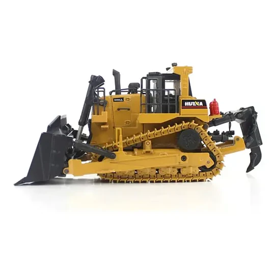Bulldozer Maquinaria A Escala 1:50, Huina 1700, Full Metal Amarillo