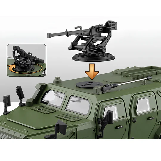 Vehículo Militar Dongfeng 1:18 Metal 1kg - Sonido Y Luces