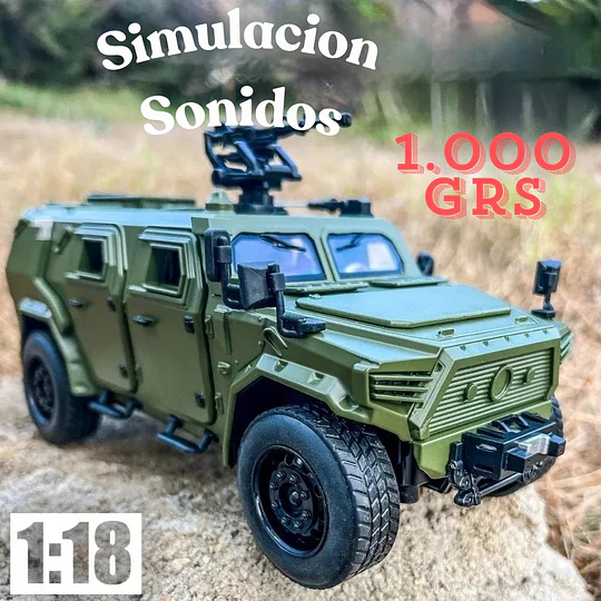 Vehículo Militar Dongfeng 1:18 Metal 1kg - Sonido Y Luces