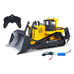 Excavadora Huina 1554 1:16 Rc Bulldozer Construccion 11 Ch Color Amarillo