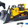 Excavadora Huina 1554 1:16 Rc Bulldozer Construccion 11 Ch Color Amarillo