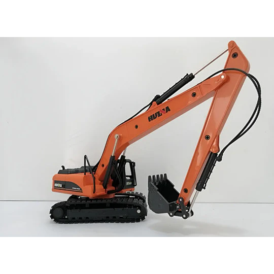 Excavadora, Escala 1/50, Huina, 27cms De Largo Color Naranja