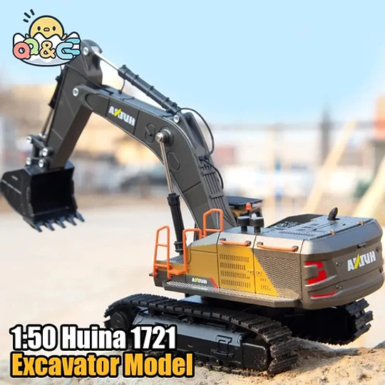 Excavadora Escala 1:50 Full Metal Huina 1721
