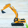 Pack Excavadora Mas Camion Lagarto Huina 1611, Full Metal