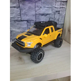 Camioneta A Escala 1:32, Con Luces, Apertura De Puertas Amarillo