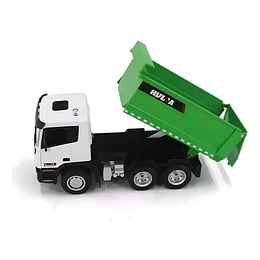 Camión Volquete A Control Remoto Huina 1556 Verde 1:18