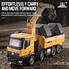 Camion Grua Huina 1538 Escala 1:14 Control Remoto Rc Madera Amarillo