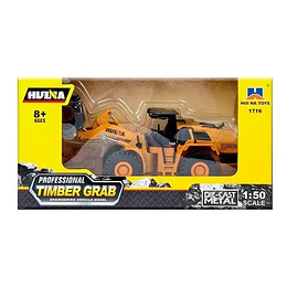 Agarra Tronco Huina 1716 Vehiculo Forestal 1:50 Diecast Agarra Tronco Amarillo