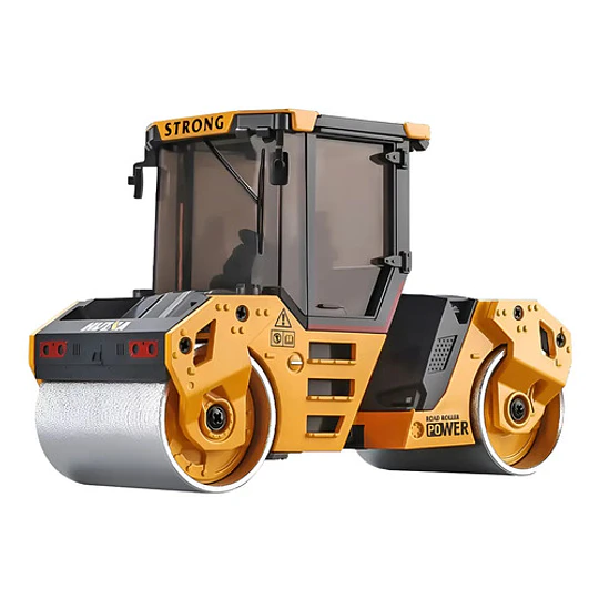 Rodillo Compresor En Miniatura De Metal Huina 1724, 1:50 Amarillo