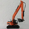 Excavadora, Escala 1/50, Huina, 27cms De Largo Color Naranja