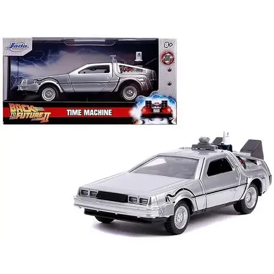 Back To The Future Parte 2 Time Machine Delorean 1:32 Jada Color Gris