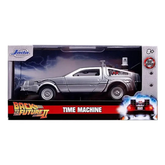 Back To The Future Parte 2 Time Machine Delorean 1:32 Jada Color Gris