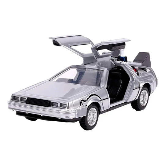 Back To The Future Parte 2 Time Machine Delorean 1:32 Jada Color Gris
