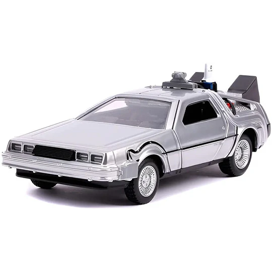 Back To The Future Parte 2 Time Machine Delorean 1:32 Jada Color Gris