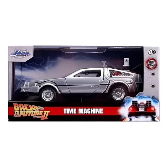 Back To The Future Parte 2 Time Machine Delorean 1:32 Jada Color Gris