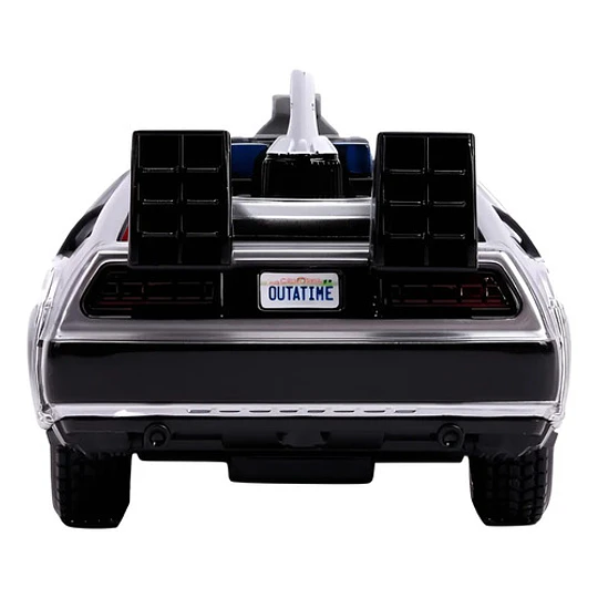 Back To The Future Parte 2 Time Machine Delorean 1:32 Jada Color Gris