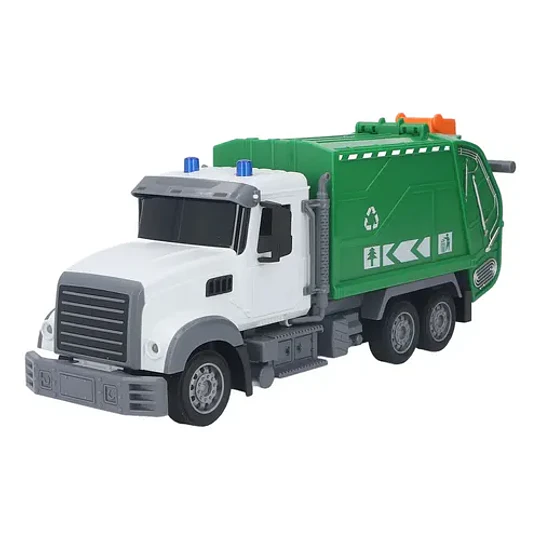 Camion De Basura A Escala 1:24, Rc, Bateria Recargable Verde