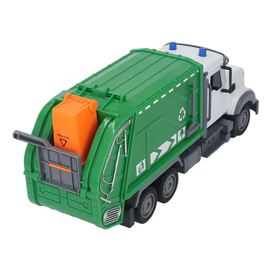 Camion De Basura A Escala 1:24, Rc, Bateria Recargable Verde