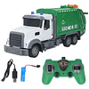 Camion De Basura A Escala 1:24, Rc, Bateria Recargable Verde