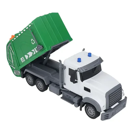 Camion De Basura A Escala 1:24, Rc, Bateria Recargable Verde