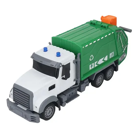 Camion De Basura A Escala 1:24, Rc, Bateria Recargable Verde
