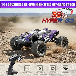 1:14 Rc Auto De Alta Velocidad (55km/h) Bateria Recargable Violeta Oscuro