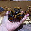 Retroexcavadora De Tractor Huina De Aleación Miniatura De Metal 1:50 Amarillo
