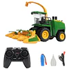 Tractor Agrícola Cosechadora Verde Zun Toys Batería Recargable Y Control 1:24 Cosechadora De Ensilaje
