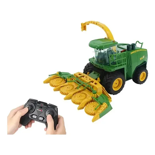 Tractor Agrícola Cosechadora Verde Zun Toys Batería Recargable Y Control 1:24 Cosechadora De Ensilaje