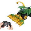 Tractor Agrícola Cosechadora Verde Zun Toys Batería Recargable Y Control 1:24 Cosechadora De Ensilaje