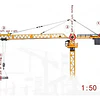 Huina 1740 Grua Pluma/torre A Escala 1:50 Amarillo Y Negro