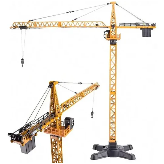 Huina 1740 Grua Pluma/torre A Escala 1:50 Amarillo Y Negro