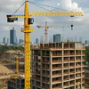 Huina 1740 Grua Pluma/torre A Escala 1:50 Amarillo Y Negro