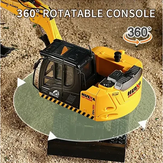 Vehículo De Juguete Huina Modelo 1:50 Metalico Excavadora