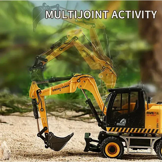 Vehículo De Juguete Huina Modelo 1:50 Metalico Excavadora