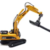 Excavadora Forestal Con Pinza Huina1713 Metalico 1:50 Timber Grab