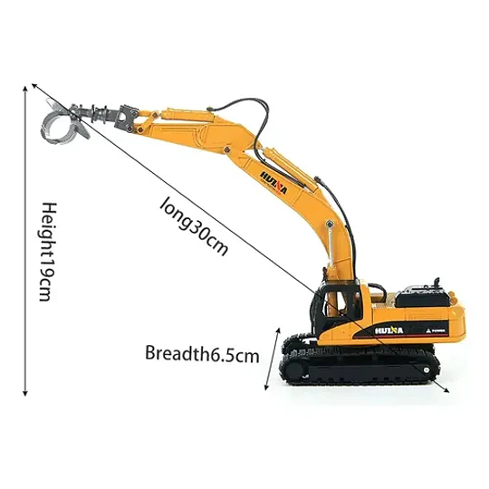 Excavadora Forestal Con Pinza Huina1713 Metalico 1:50 Timber Grab