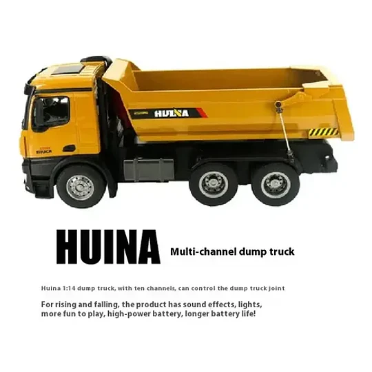 Camion Volquete Rc, Full Metal, Huina 1582, 1:14