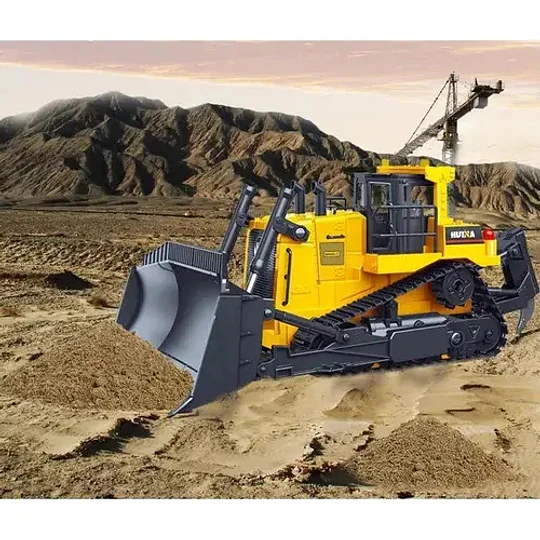 Bulldozer Huina 1554 1:16 Rc  Construccion 11 Ch