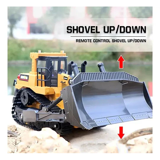 Bulldozer Huina 1554 1:16 Rc  Construccion 11 Ch