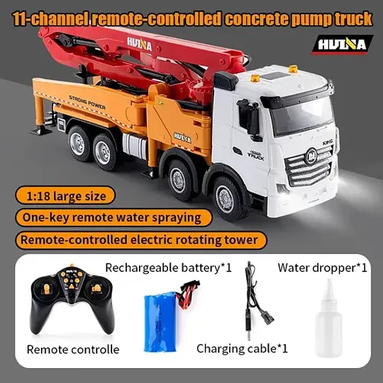 Camion Con Bomba De Cemento Rc 1:18, Huina 1381, Bateria Rec